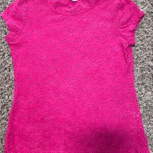 Sundance Fuchsia Eyelet Kids Tee